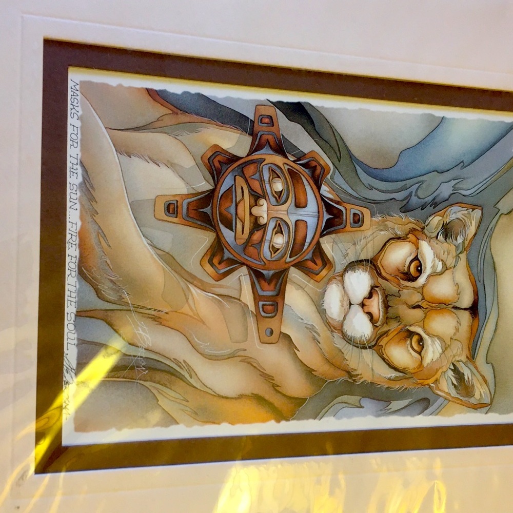 Print of Cougar inspired by native culture